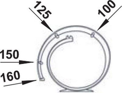 Держатель воздуховода Семь ветров Для каналов d100/125/150/160 / ДУ