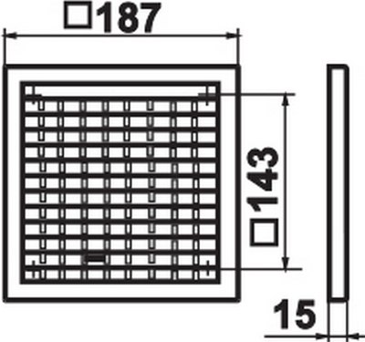 Решетка вентиляционная Семь ветров 1919РРП