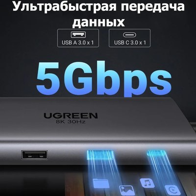 Док-станция для ноутбука Ugreen CM639 / 15534
