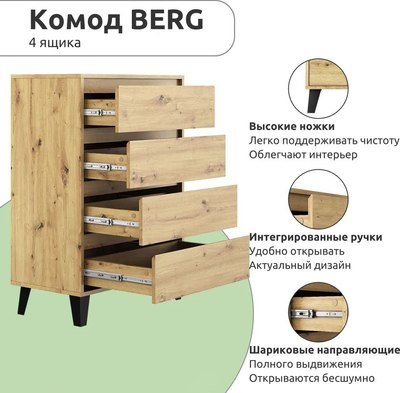 Комод Anrex Boxwell Berg 4S/70б