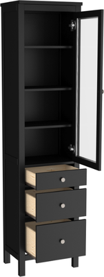 Шкаф-пенал с витриной ММЦ Кантри 13