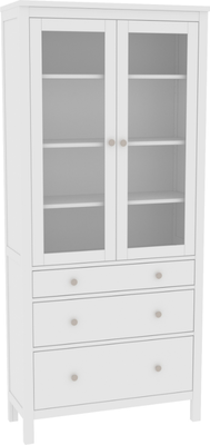 Шкаф с витриной ММЦ Кантри 23 - фото