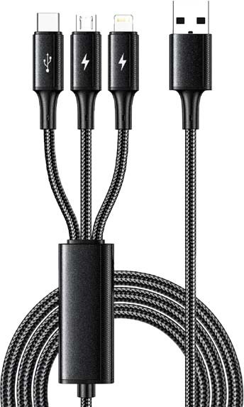 Кабель Rexant Lightning USB 3в1 Type-С / 18-7075 - фото