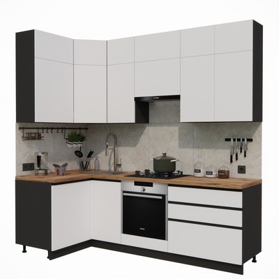 Кухонный гарнитур ВерсоМебель Эко Премиум 1.2x2.4 левая - фото