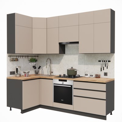 Кухонный гарнитур ВерсоМебель Эко Премиум 1.2x2.4 левая - фото