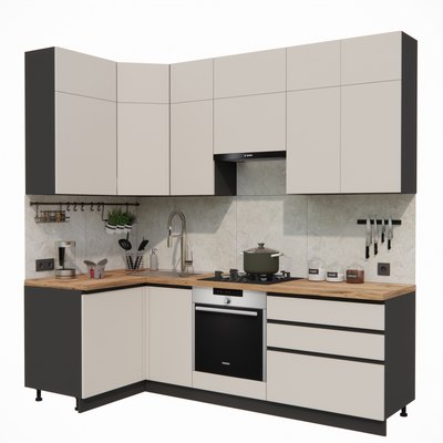 Кухонный гарнитур ВерсоМебель Эко Премиум 1.2x2.4 левая - фото