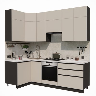 Кухонный гарнитур ВерсоМебель Эко Премиум 1.2x2.4 левая - фото