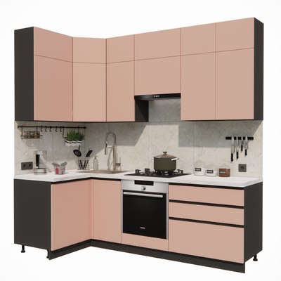 Кухонный гарнитур ВерсоМебель Эко Премиум 1.2x2.4 левая - фото