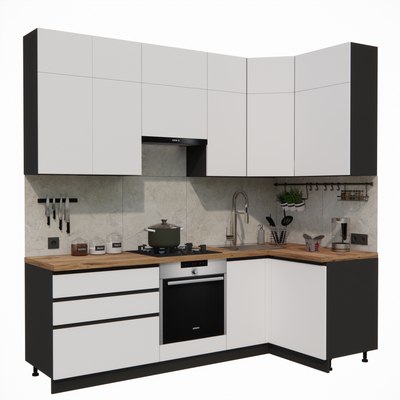 Кухонный гарнитур ВерсоМебель Эко Премиум 1.2x2.4 правая - фото