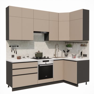 Кухонный гарнитур ВерсоМебель Эко Премиум 1.2x2.4 правая - фото