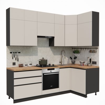 Кухонный гарнитур ВерсоМебель Эко Премиум 1.2x2.4 правая - фото