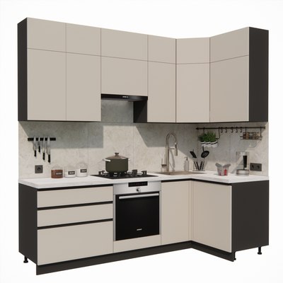 Кухонный гарнитур ВерсоМебель Эко Премиум 1.2x2.4 правая - фото