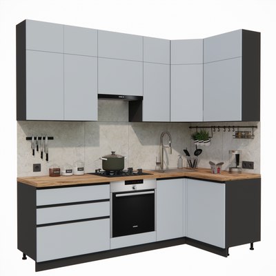 Кухонный гарнитур ВерсоМебель Эко Премиум 1.2x2.4 правая - фото