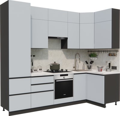 Кухонный гарнитур ВерсоМебель Эко Премиум 1.2x2.7 правая - фото