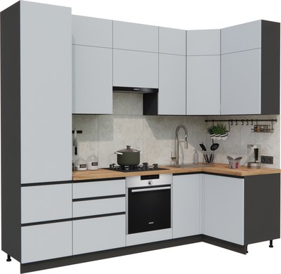 Кухонный гарнитур ВерсоМебель Эко Премиум 1.2x2.7 правая - фото