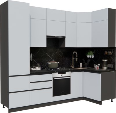 Кухонный гарнитур ВерсоМебель Эко Премиум 1.2x2.7 правая - фото