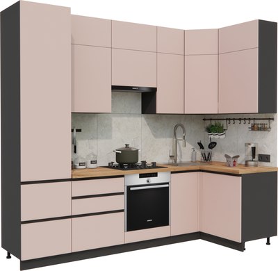 Кухонный гарнитур ВерсоМебель Эко Премиум 1.2x2.7 правая - фото