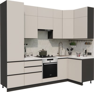 Кухонный гарнитур ВерсоМебель Эко Премиум 1.2x2.7 правая - фото