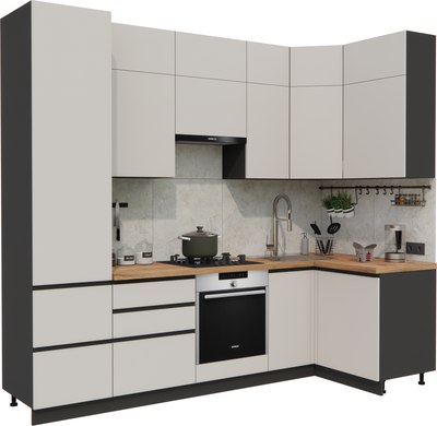 Кухонный гарнитур ВерсоМебель Эко Премиум 1.2x2.7 правая - фото