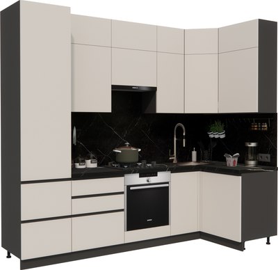 Кухонный гарнитур ВерсоМебель Эко Премиум 1.2x2.7 правая - фото