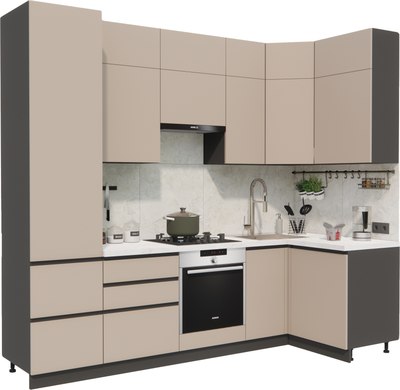 Кухонный гарнитур ВерсоМебель Эко Премиум 1.2x2.7 правая - фото