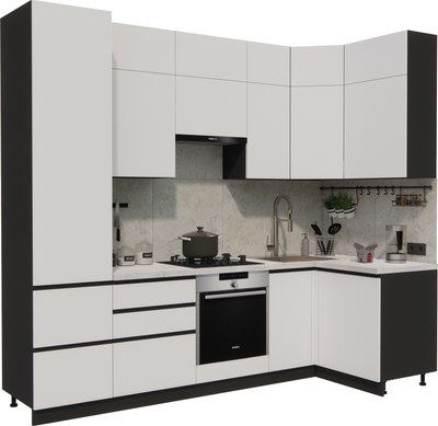 Кухонный гарнитур ВерсоМебель Эко Премиум 1.2x2.7 правая - фото