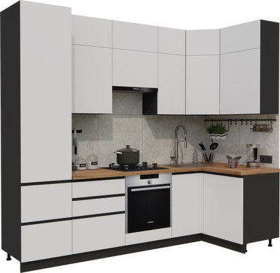 Кухонный гарнитур ВерсоМебель Эко Премиум 1.2x2.7 правая - фото