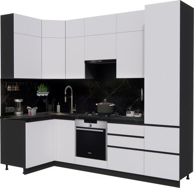 Кухонный гарнитур ВерсоМебель Эко Премиум 1.2x2.7 левая - фото