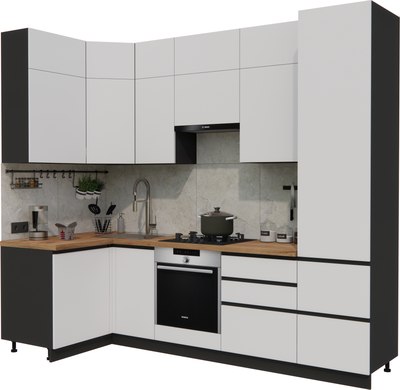 Кухонный гарнитур ВерсоМебель Эко Премиум 1.2x2.7 левая - фото