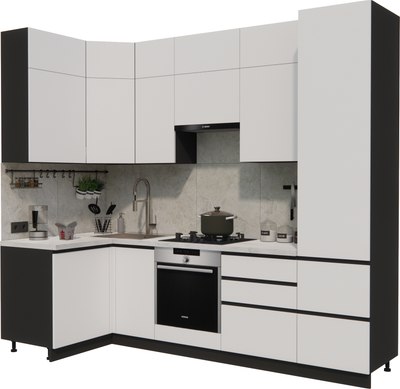 Кухонный гарнитур ВерсоМебель Эко Премиум 1.2x2.7 левая - фото