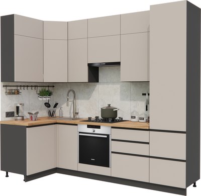 Кухонный гарнитур ВерсоМебель Эко Премиум 1.2x2.7 левая - фото