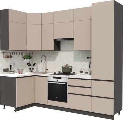 Кухонный гарнитур ВерсоМебель Эко Премиум 1.2x2.7 левая - фото