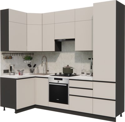 Кухонный гарнитур ВерсоМебель Эко Премиум 1.2x2.7 левая - фото