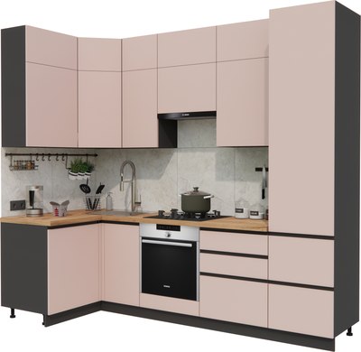 Кухонный гарнитур ВерсоМебель Эко Премиум 1.2x2.7 левая - фото