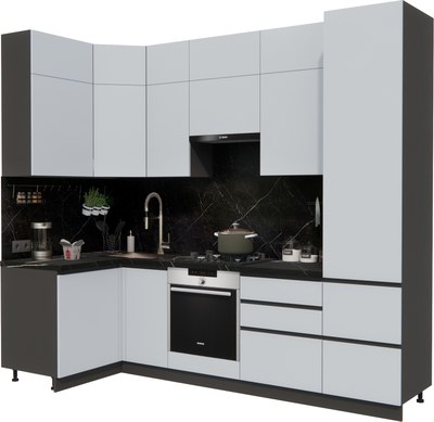 Кухонный гарнитур ВерсоМебель Эко Премиум 1.2x2.7 левая - фото