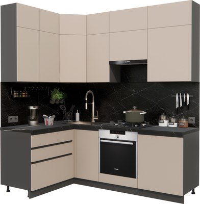 Кухонный гарнитур ВерсоМебель Эко Премиум 1.4x2.2 левая - фото