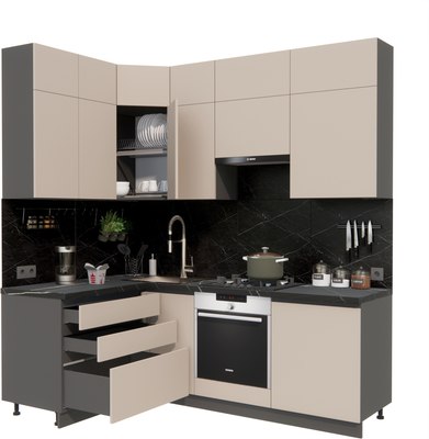 Кухонный гарнитур ВерсоМебель Эко Премиум 1.4x2.2 левая