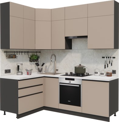 Кухонный гарнитур ВерсоМебель Эко Премиум 1.4x2.2 левая - фото