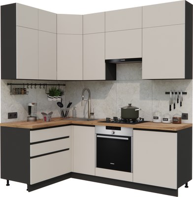 Кухонный гарнитур ВерсоМебель Эко Премиум 1.4x2.2 левая - фото