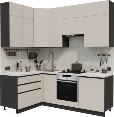 Кухонный гарнитур ВерсоМебель Эко Премиум 1.4x2.2 левая - фото