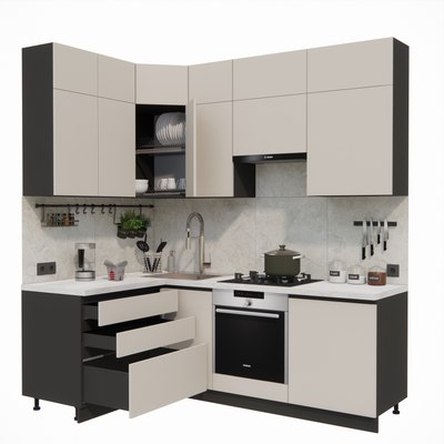 Кухонный гарнитур ВерсоМебель Эко Премиум 1.4x2.2 левая