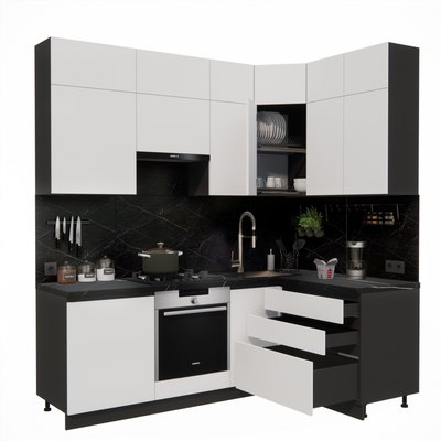 Кухонный гарнитур ВерсоМебель Эко Премиум 1.4x2.2 правая