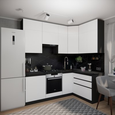 Кухонный гарнитур ВерсоМебель Эко Премиум 1.4x2.2 правая