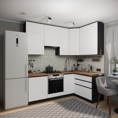 Кухонный гарнитур ВерсоМебель Эко Премиум 1.4x2.2 правая