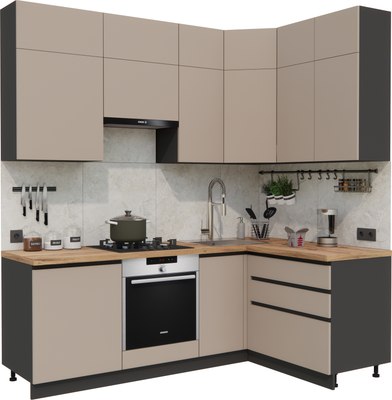 Кухонный гарнитур ВерсоМебель Эко Премиум 1.4x2.2 правая - фото