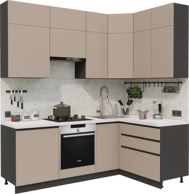 Кухонный гарнитур ВерсоМебель Эко Премиум 1.4x2.2 правая - фото