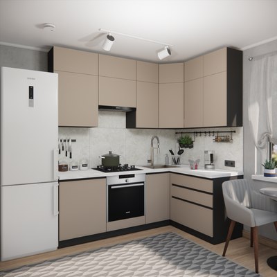 Кухонный гарнитур ВерсоМебель Эко Премиум 1.4x2.2 правая