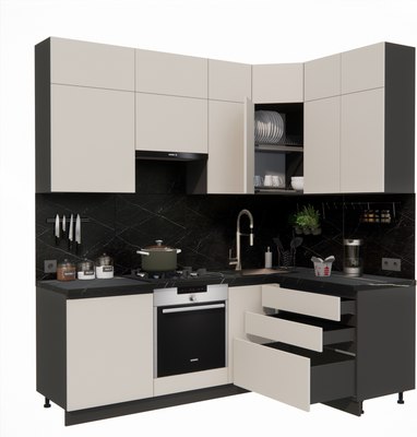 Кухонный гарнитур ВерсоМебель Эко Премиум 1.4x2.2 правая