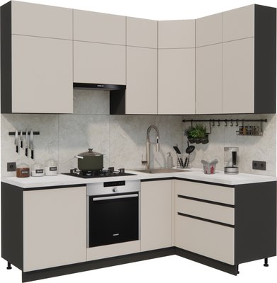 Кухонный гарнитур ВерсоМебель Эко Премиум 1.4x2.2 правая - фото