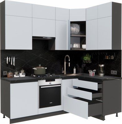 Кухонный гарнитур ВерсоМебель Эко Премиум 1.4x2.2 правая